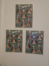 Vintage Hallmark Gibson Barbie Sticker 3 Sheets