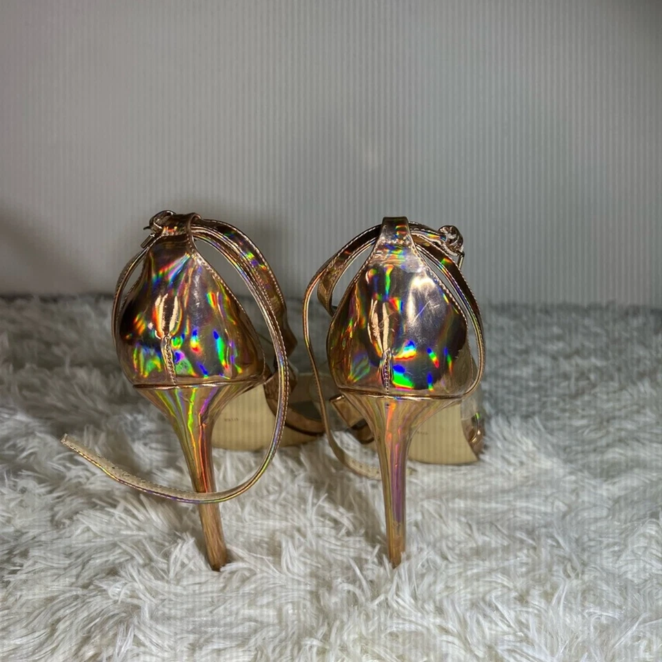 Guess Women's Size 10M Felecia Heeled Sandal Translusent Natural Multi  - Image 4 of 4