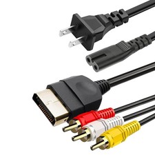 Xbox Power Cord, PS5/PS4 AC Power Cord, AV Cable Compatible with Xbox, Sony