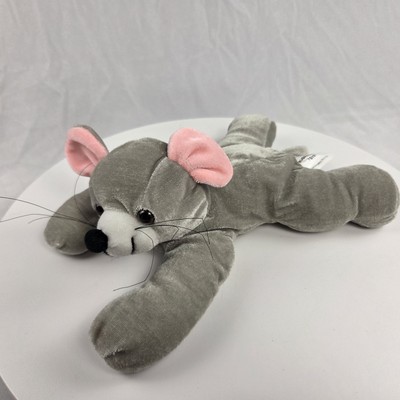 Vintage Kuddle Me Toys Laying Mouse Plush Stuffed Animal 10''