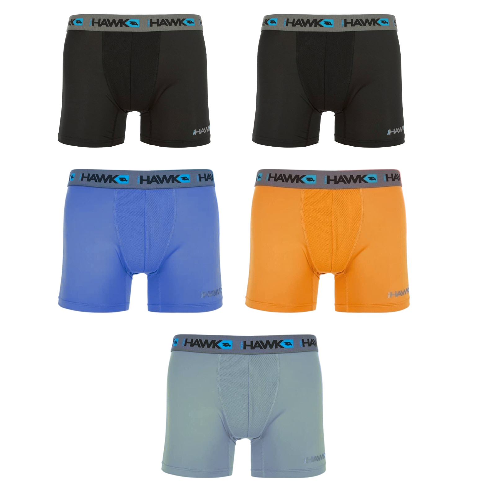 Tony Hawke Boxer Brief Performance 5 pack Black Sz XL 4790₽