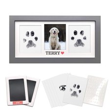 MYPAWLETS Paw Print Frame Ink Pads Kit,Pawprint Kit for Dog/Cat,Grey