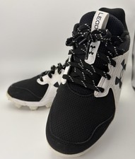 Under Armour Leadoff Low RM Baseball Cleats Youth 3.5 - Black&White