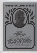 1988-2013 Pro Football Hall of Fame Metallic Jack Lambert HOF 0q3