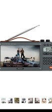 720P 7Inch Screen AM FM Movie Video Radio with Bluetooth Speaker, Grey