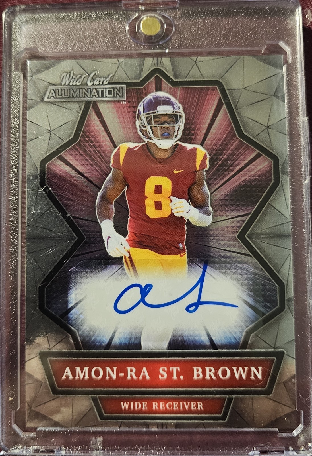 🔥2021 Wild Card Alumination #ABC-A Amon-Ra St. Brown RC Autographs Silver