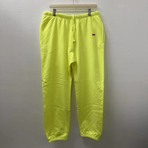 Pantalon de survêtement Supreme Small Box S/S 21 vert fluo taille L