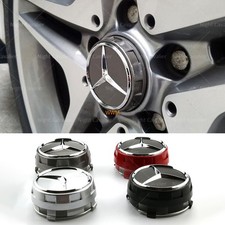 4Pcs 75mm 75mm mit AMG-Emblem f&uuml;r A45/CLA45/C63/GLA45/G63 - Felgendeckel Set 