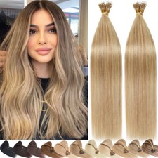 Nano Ring Tip 100 Real Remy Human Hair Extensions Thick 1g Pre-bonde Nano Beads