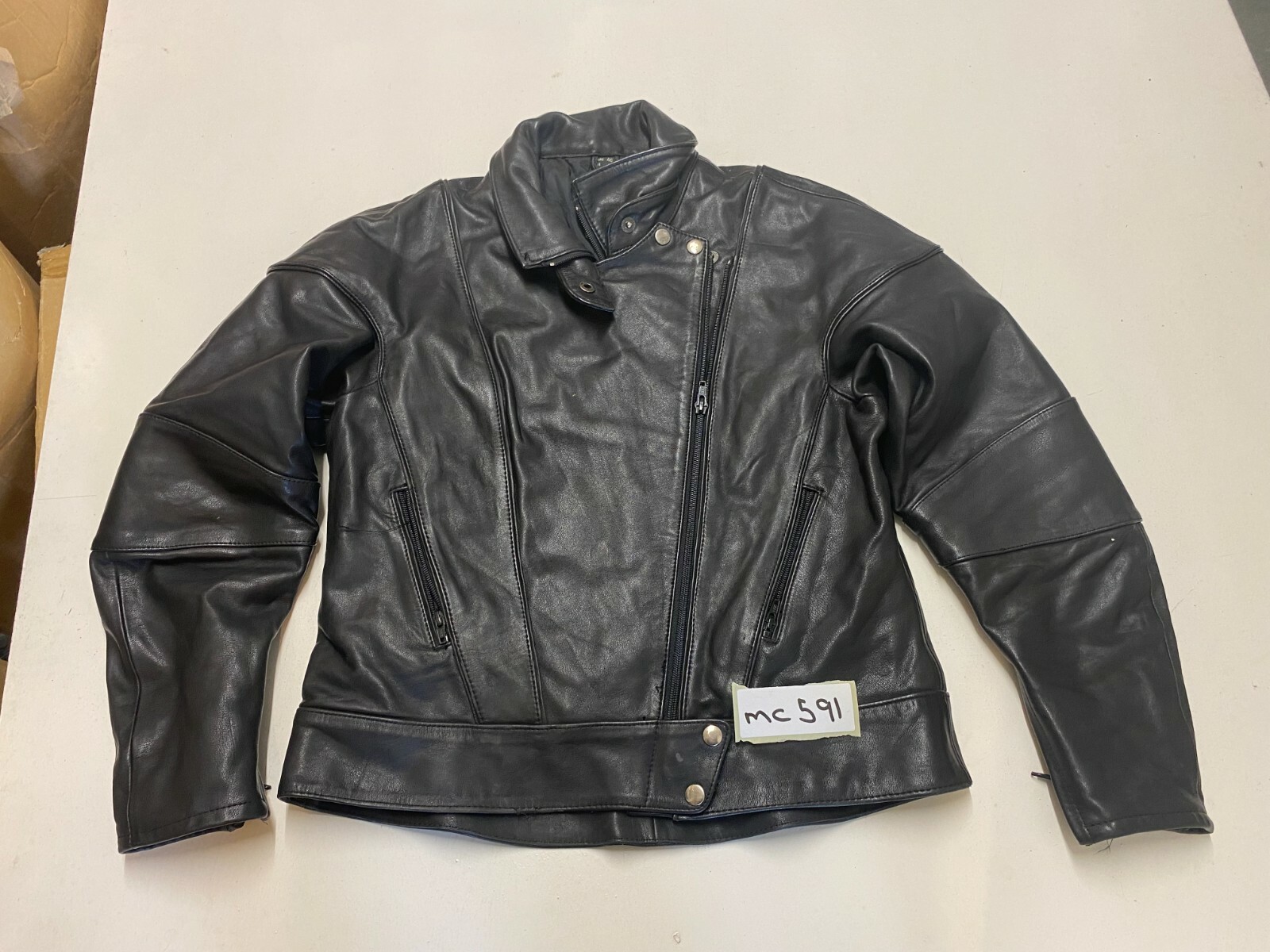 Intra Motoline Vintage Cuero Chaqueta Moto Axila / Axila 53.3cm (mc591)