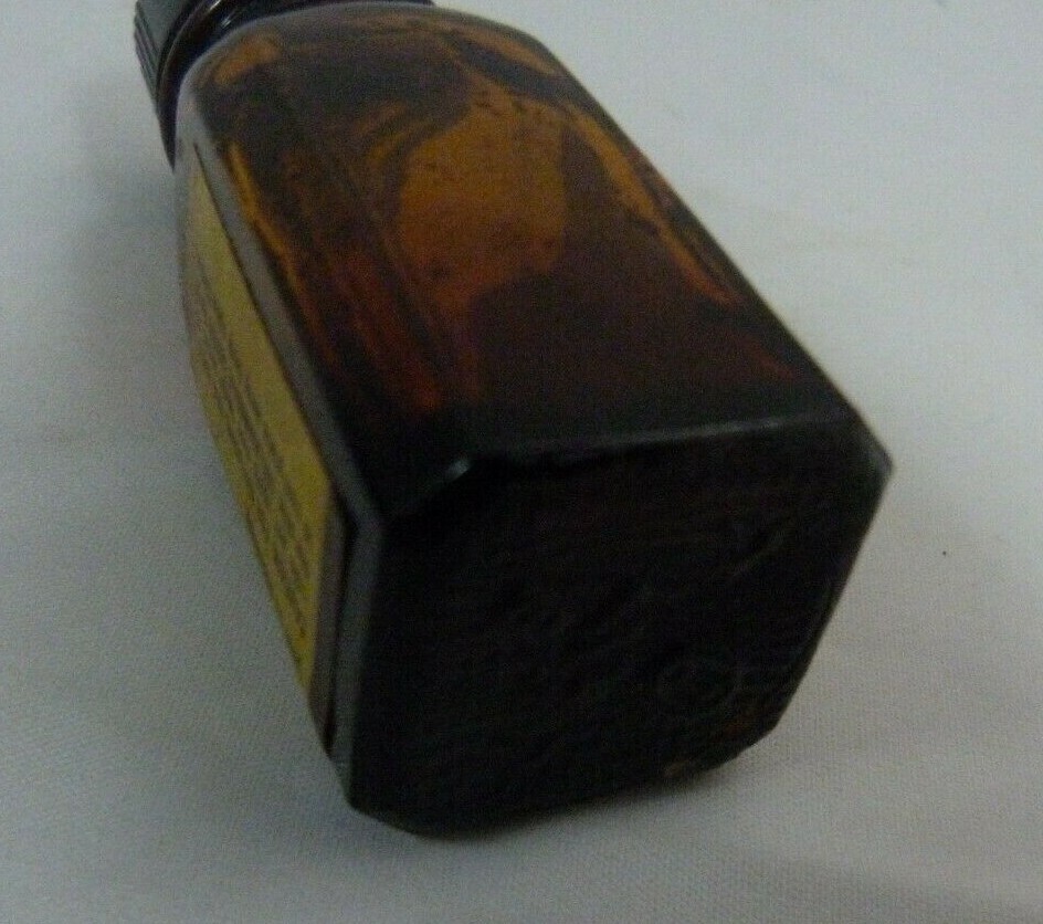 Vintage Drugmaster Brown Medicine Bottle Eucall Jigger Remedy Insect
