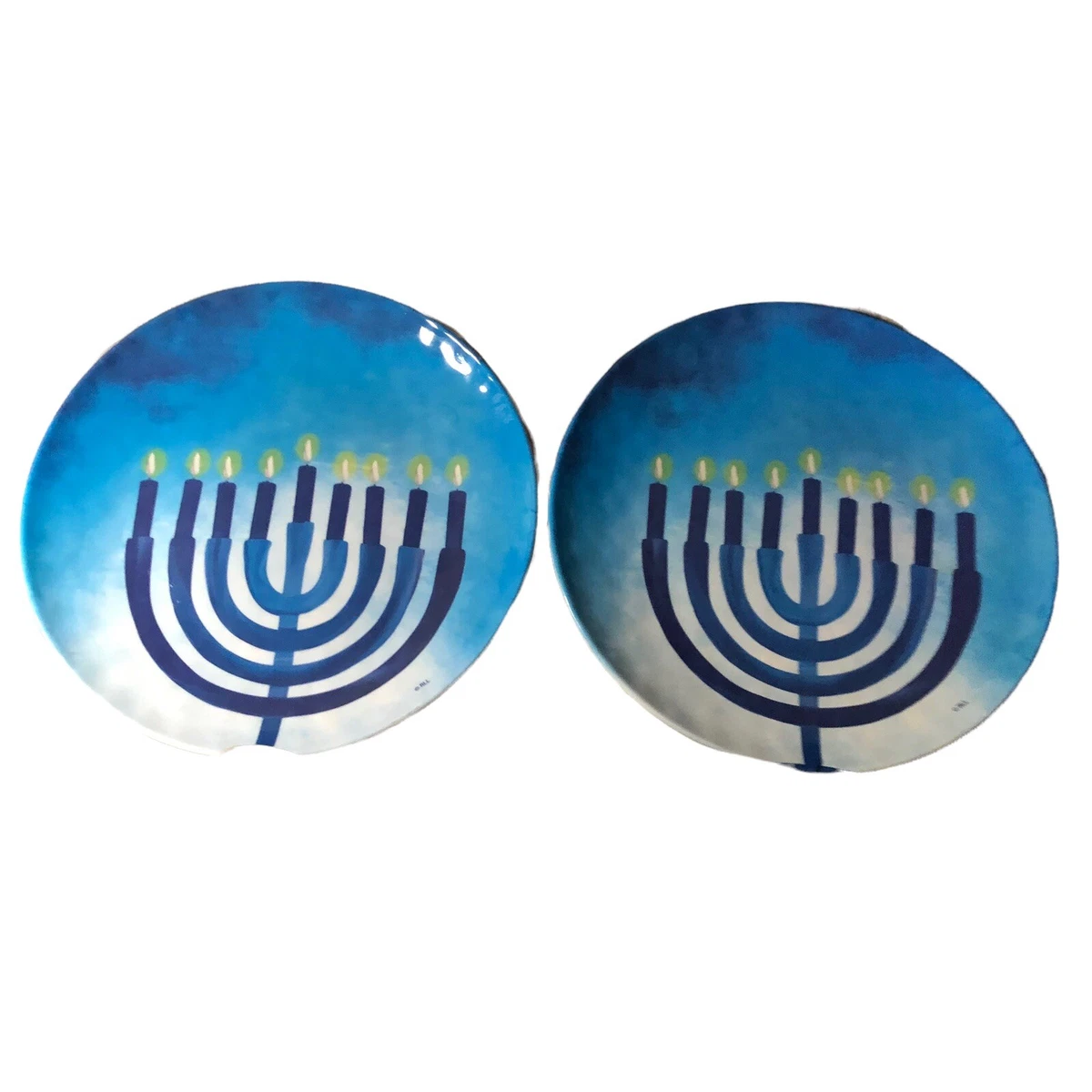 Schulsinger Hanukkah Plate Melamine New Chanukah Candle Platter