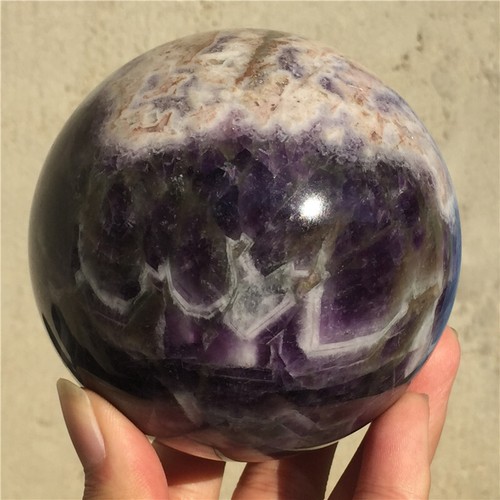 Bola de amatista natural de sueño de 2,44 lb cristal gema esfera curación regalo XQ2077 - Imagen 9 de 11