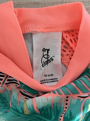 Art Class Girls' Back Zipper Short Sleeve One Piece Swimsuit XS (4/5) NWOT - Picture 3 of 3
