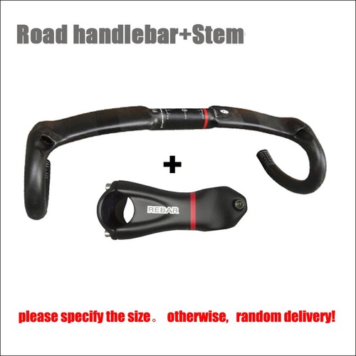 Carbon Road Bike Handlebar Handlebar +Stem +Seatpost Set Racing Bicycle Parts - Picture 10 of 28