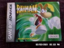 Rayman Advance Gameboy Advance GBA Instruction Manual Only. NO GAME