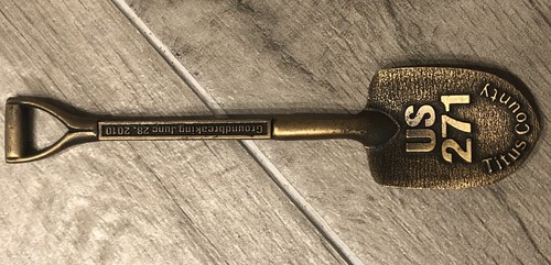 Souvenir Miniature Bronze Shovel - US Hwy 271 Groundbreaking Titus Co. TX 2010 - Bild 5 von 7