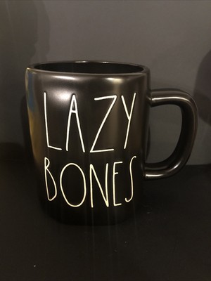 New Rae Dunn LAZY BONES Mug Halloween Coffee Tea