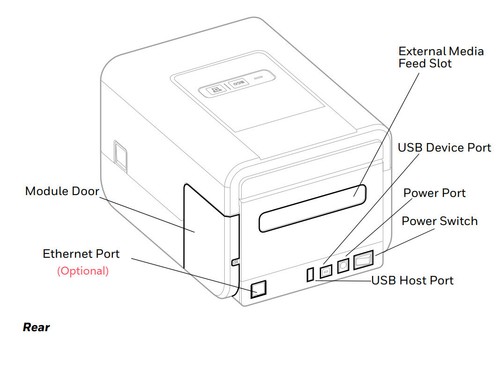 Honeywell PC42E-T 203dpi USB Direct Thermal Desktop Printer PC300TCB000201 New - Afbeelding 10 van 11