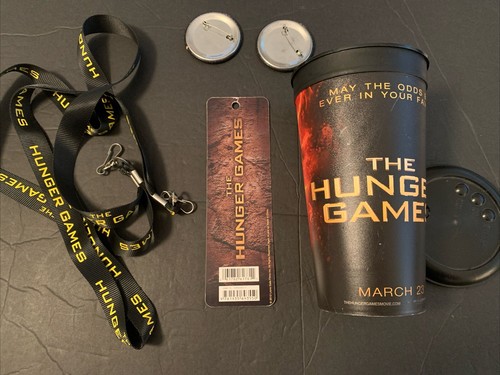 2012 Lion's Gate The Hunger Games Movie Premiere Night Merch Cup Pins Bookmark - Picture 2 of 2