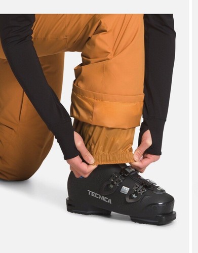 North Face Women Freedom Insulated Waterproof Snow Ski Pant Bib Timber Tan XS - Picture 4 of 7