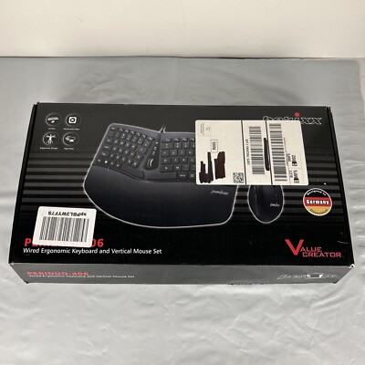 Perixx PERIDUO-406 Wired Mini Adjustable Split  Keyboard with Vertical Mouse