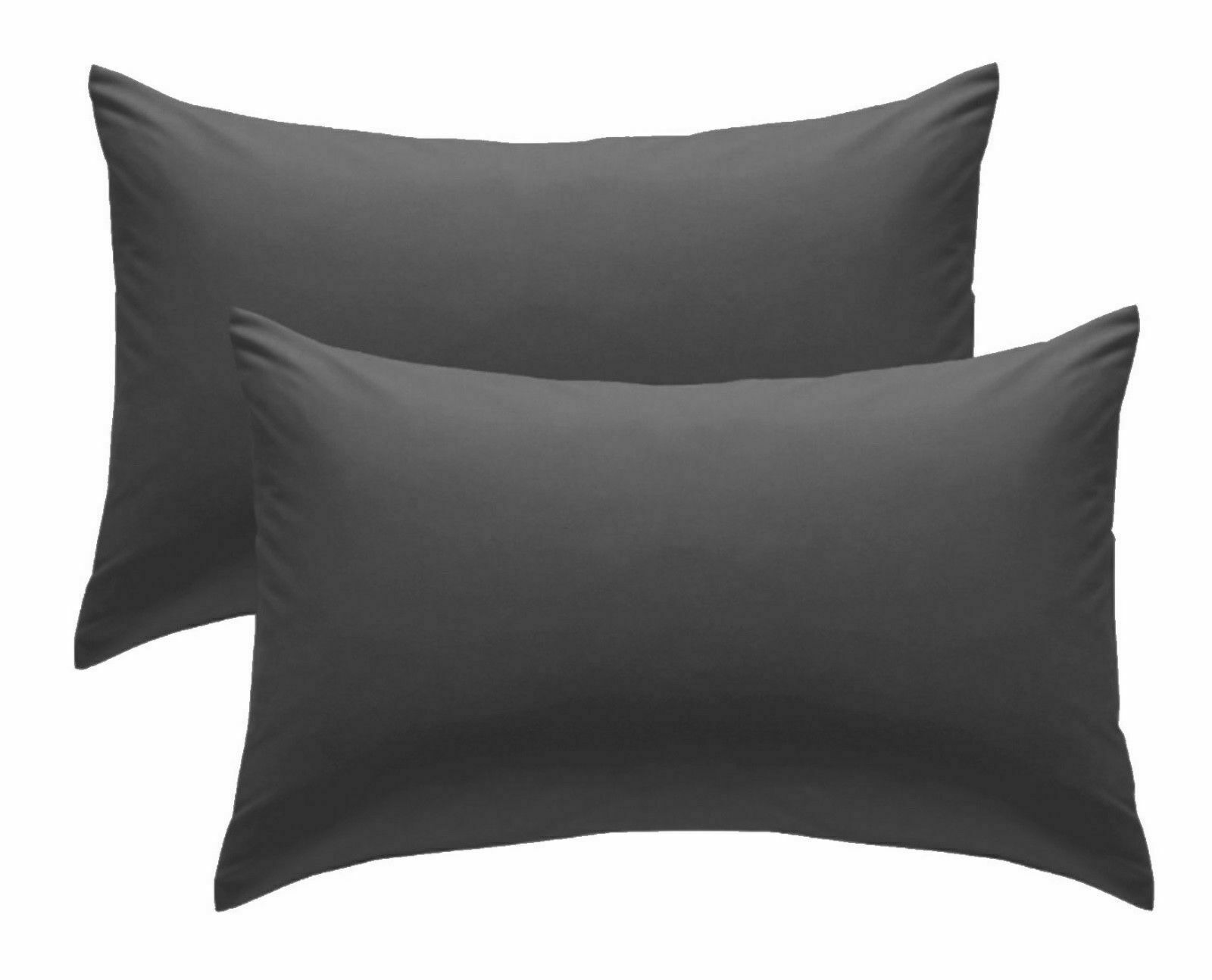 2X PILLOW CASE LUXURY CASES POLY COTTON HOUSEWIFE PAIR PACK BEDROOM