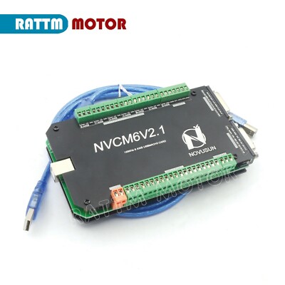 NVCM 6 Axis USB Mach3 Motion CNC Controller Card Breakout Board 12-32V DC 125KHz