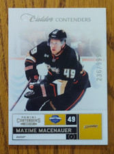 Maxime Macenauer (Ducks) 2011-12 Panini Contenders #161 ROOKIE card /999