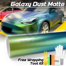 Galaxy Dust Matte Spring Green Metallic Sticker Decal Vinyl Wrap Sheet Film DIY