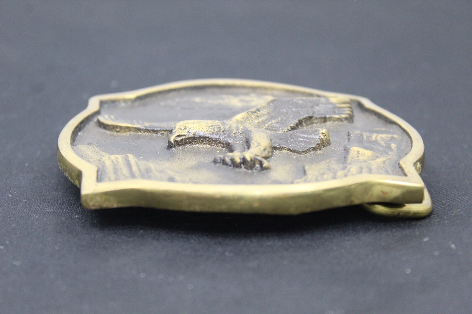 Vintage Solid Brass Heavy American Eagle Historic… - image 2