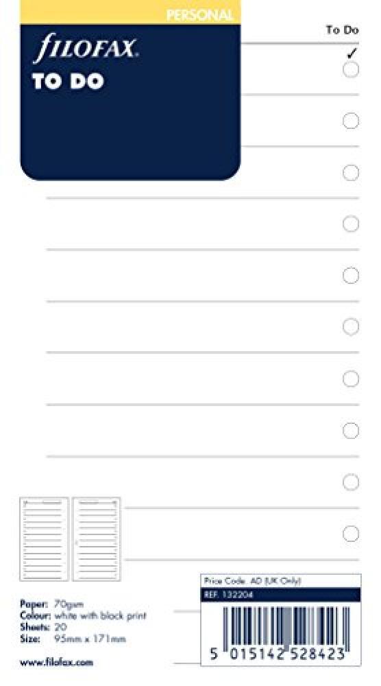 Filofax Personal To Do - NUOVO