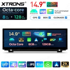 14.9" Android 14 8+128GB Retrofit 8-Core Car Stereo GPS For BMW 5 Series F10 F11 NBT