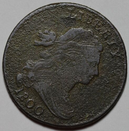 1800 Draped Bust Large Cent - Corrosion - US 1c Copper Coin - Picture 3 of 8