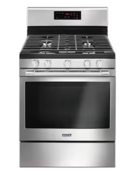 Pickup Maytag 30in 5 Burners Natural Gas Oven Stove Range MGR6600FZ