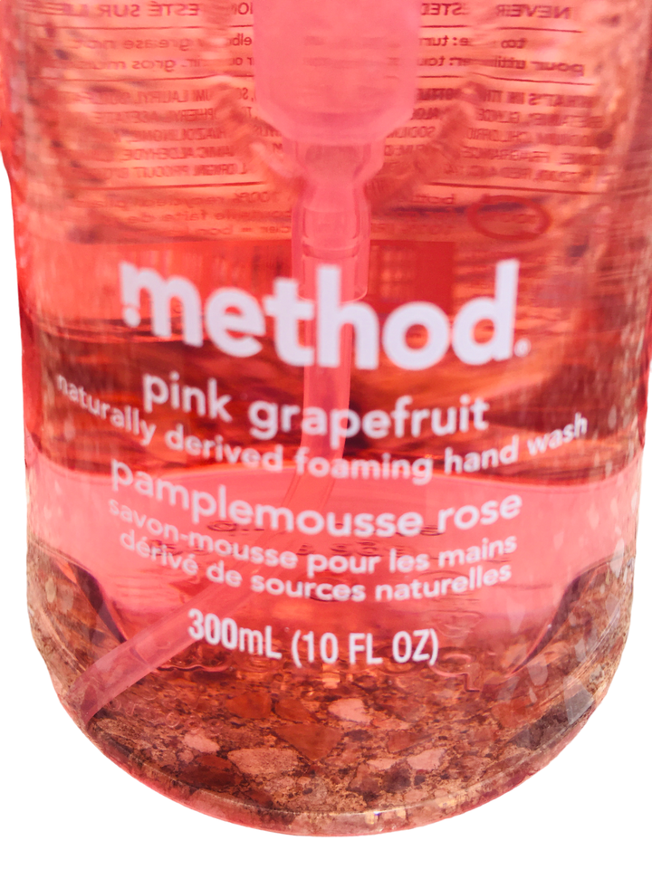 Method Foaming Hand Soap 3 Pump 10oz Pink Grapefruit Wash Away Germs