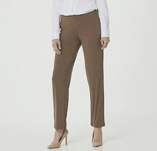 Every Day by Susan Graver Regular Liquid Knit Pull-On Pants Driftwood 3X A369152