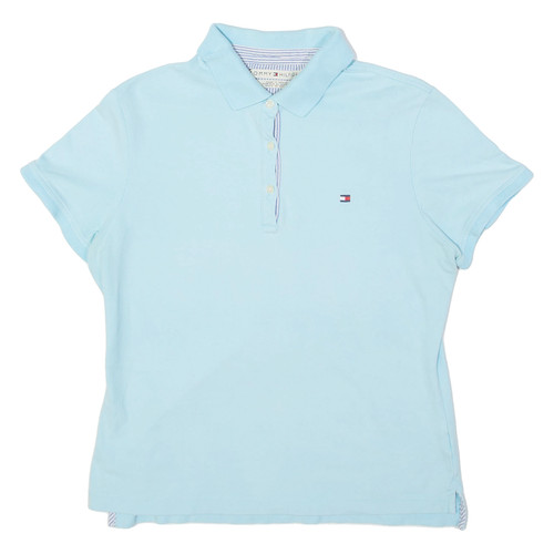 TOMMY HILFIGER Girls Polo Shirt Blue L