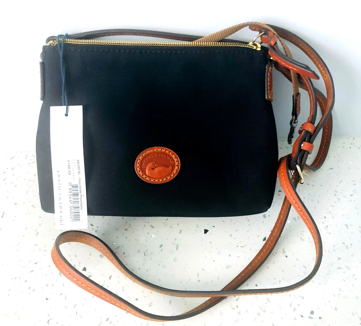 Dooney & Bourke Handbag, Nylon Crossbody Pouchette - Black: Handbags