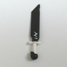 Lego Waffe Schwert schwarz weiß NEU 66954pb01 Ninjago Minifigur Zubehör
