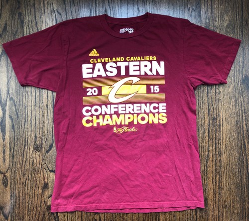 Cleveland Cavaliers NBA Brand 2015 Champions Cavs Shirt players names red Large - Picture 9 of 10