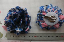 BLACK Lace BLUE PINK WHITE Organza Flower 10cm CLIP  BROOCH Ready 2 wear LFHTop