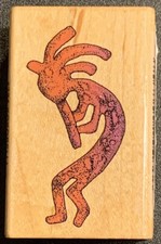 Comotion Kokopelli Musician Rubber Stamp 734