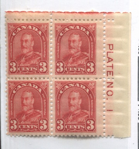 Canada 1930 3 cents Plate Block of 4 unmounted mint NH