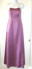 NWT DAVID'S BRIDAL Women's Formal Full Length Dress Purple Decollete Size 4 120