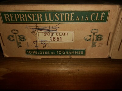 Mercerie ancienne - Boîte LV Repriser lustré A la Clé - Collection