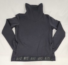 Nike Funnel Neck Sweatshirt Women's Size Small Black Long Sleeve 860130-010