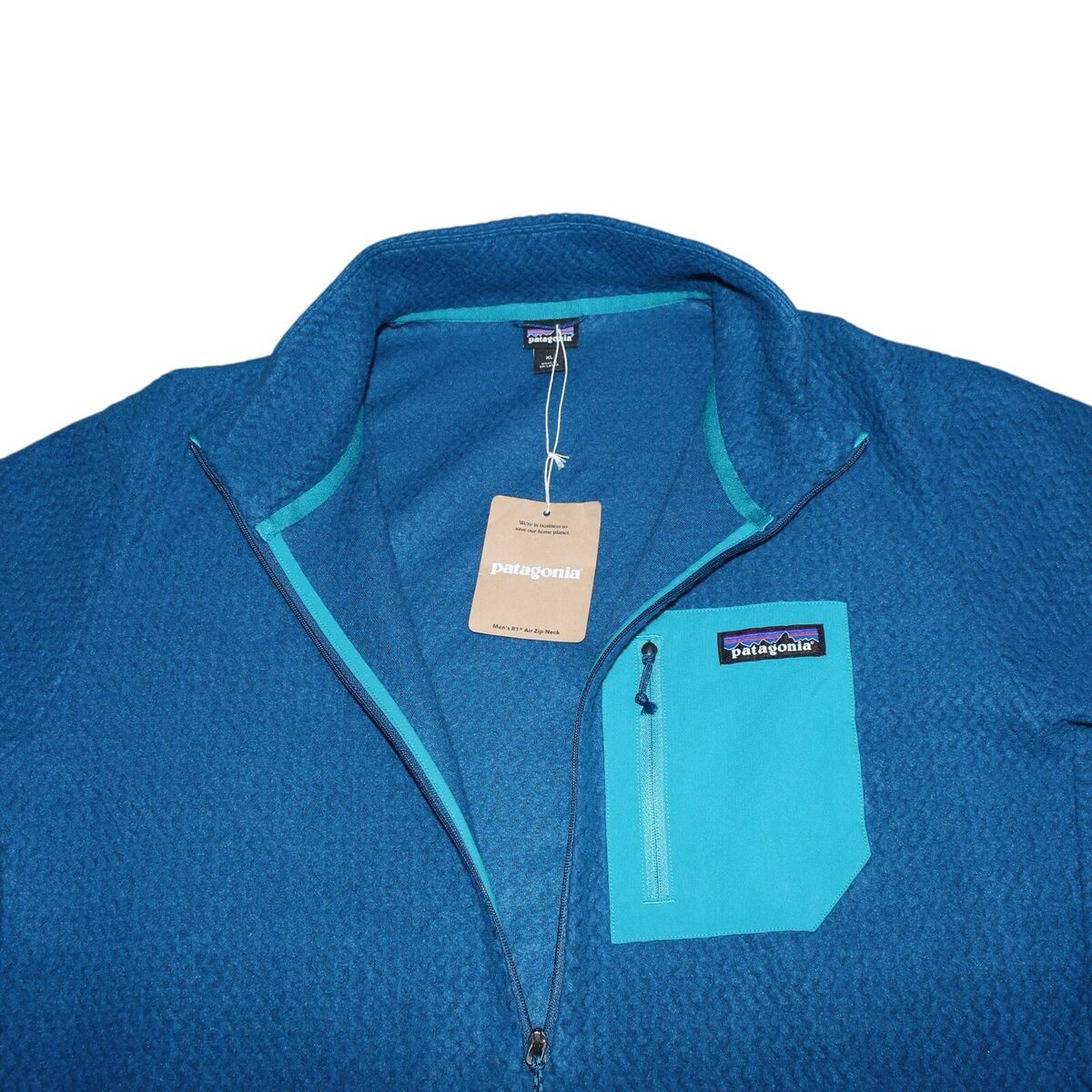 Patagonia Men's R1 Air Zip-Neck Fleece Pullover Lagom Blue Patagonia Men's R1 Air Zip-Neck Fleece Pullover Lagom Blue