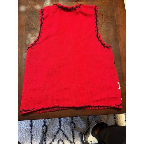 VTG Carolina Colour Private Collection Christmas Cardigan Size M Decorative Vest - Picture 12 of 13