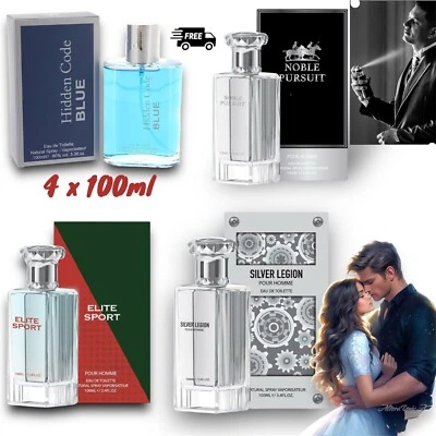 Men Aftershave/perfume Gift Set 100ml x4 (Code/SPORT /Noble Pour Homme )Job-Lot